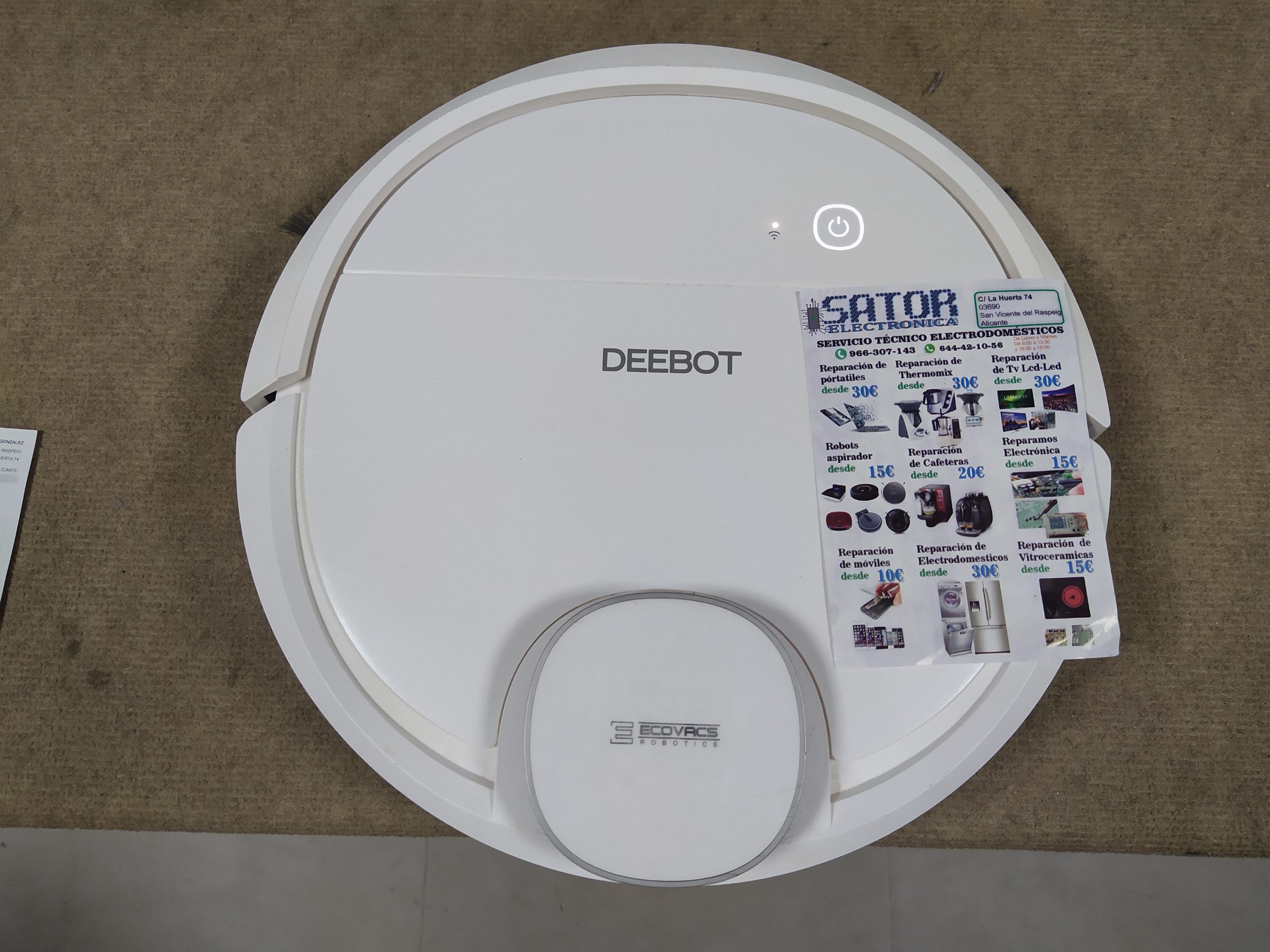 Reparación ecovacs deebot Reparación ecovacs deebot · Sator Electrónica
